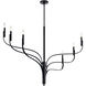 Livadia 6 Light Black Chandelier Ceiling Light, 1 Tier Large