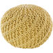 Malmo 14 inch Yellow Pouf, Round