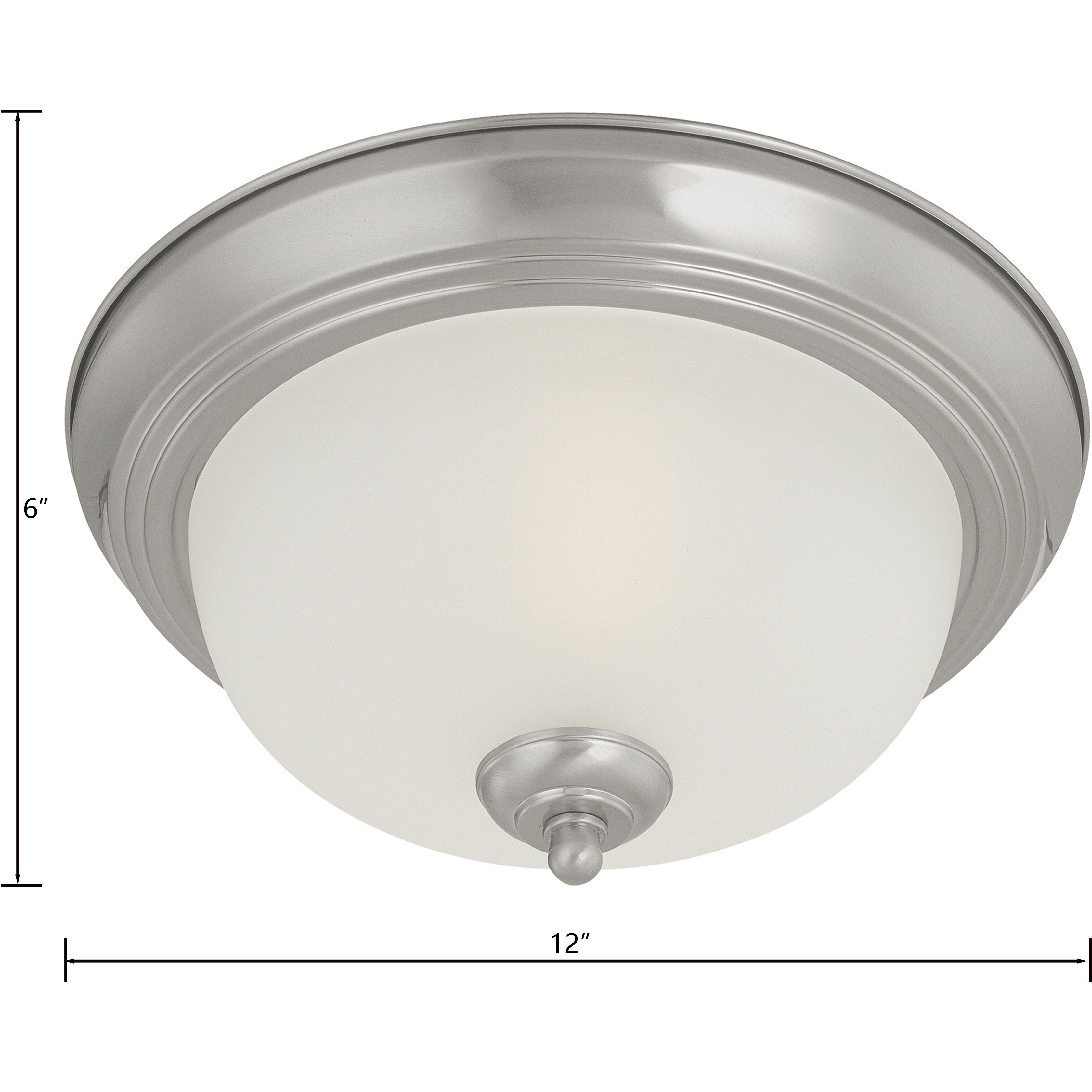Harmony 1 Light 12 inch Brushed Nickel Flush Mount Ceiling Light