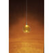 Bobo LED 6 inch Matte Chrome Small Pendant Ceiling Light in Amber Glass
