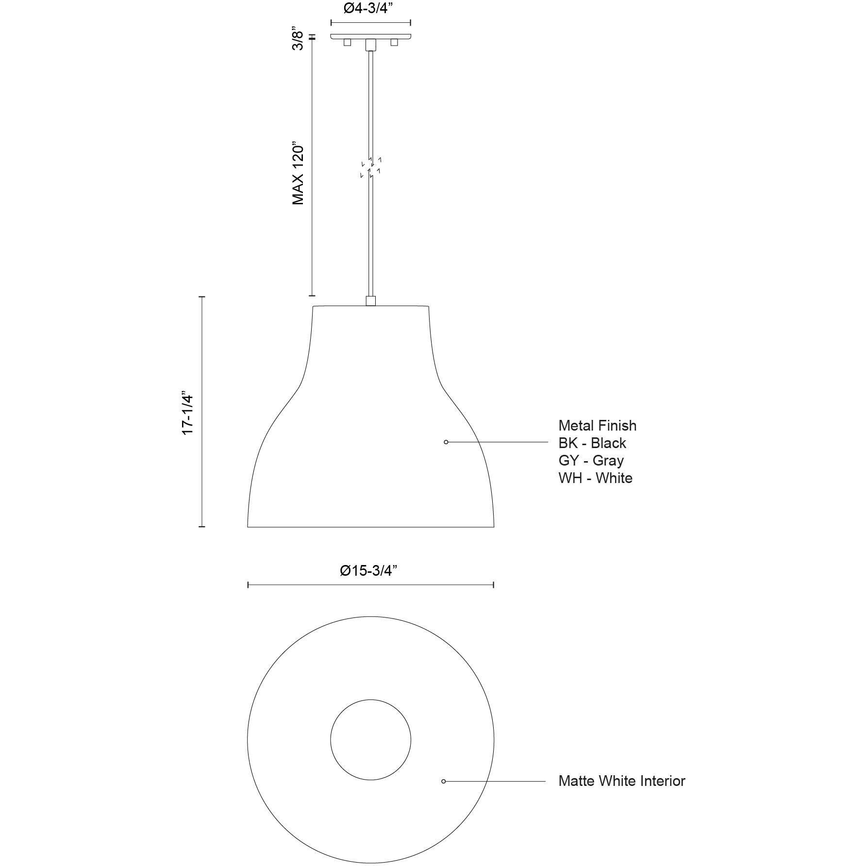 Cradle Pendant Ceiling Light in White