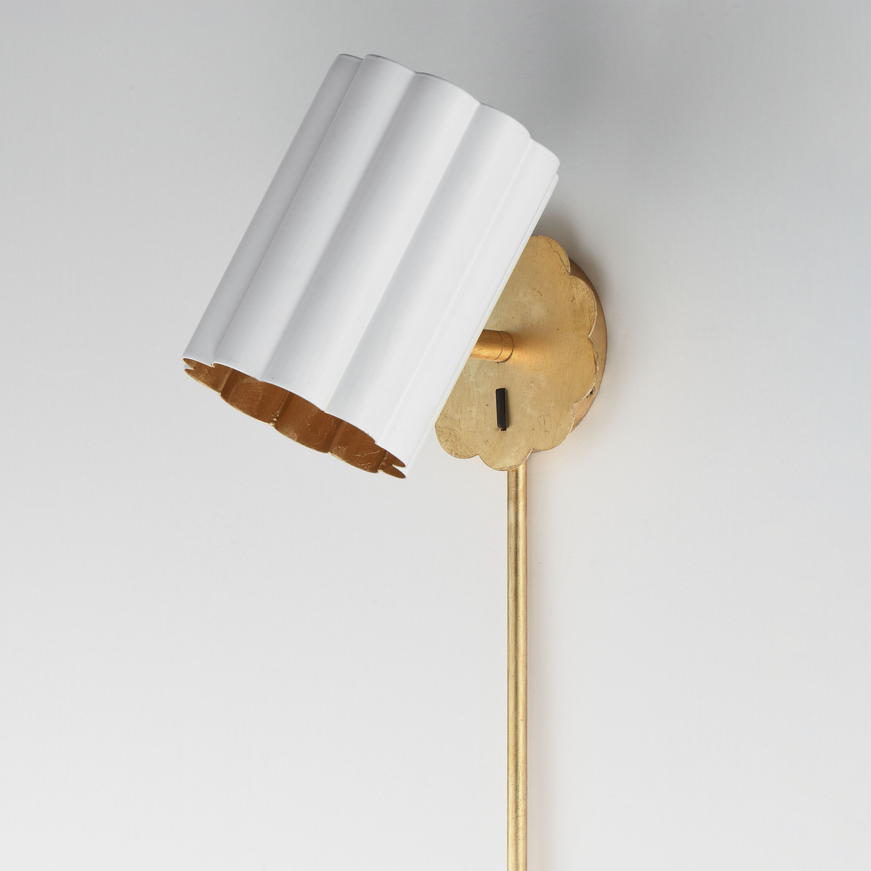 Primrose 1 Light 6 inch Gold Leaf Wall Sconce Wall Light in Matte White