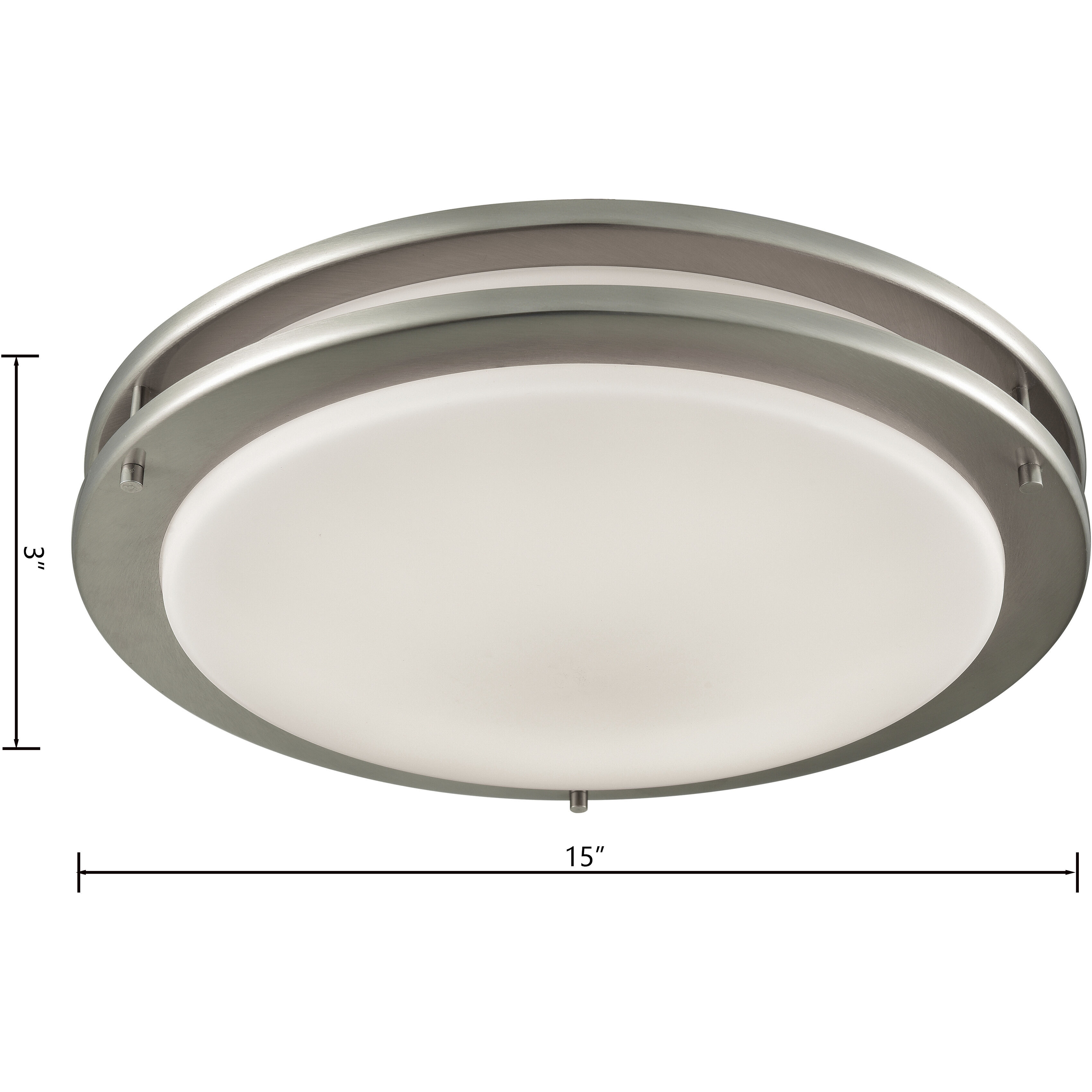 Clarion LED 15 inch Brushed Nickel Flush Mount Ceiling Light