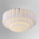 Addis 16 Light 32 inch Aged Brass Flush Ceiling Light in Tronchi Glass White
