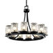 Veneto Luce LED 28 inch Dark Bronze Chandelier Ceiling Light in Gold with Clear Rim (Veneto Luce), 8400 Lm LED, Dakota
