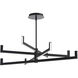 Ferrous LED 22.13 inch Black Chandelier Ceiling Light in 3500K, dweLED