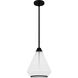 Haze 1 Light 10.5 inch Matte Black Mini Pendant Ceiling Light, Small