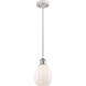 Ballston Eaton 1 Light 6 inch White and Polished Chrome Mini Pendant Ceiling Light, Ballston