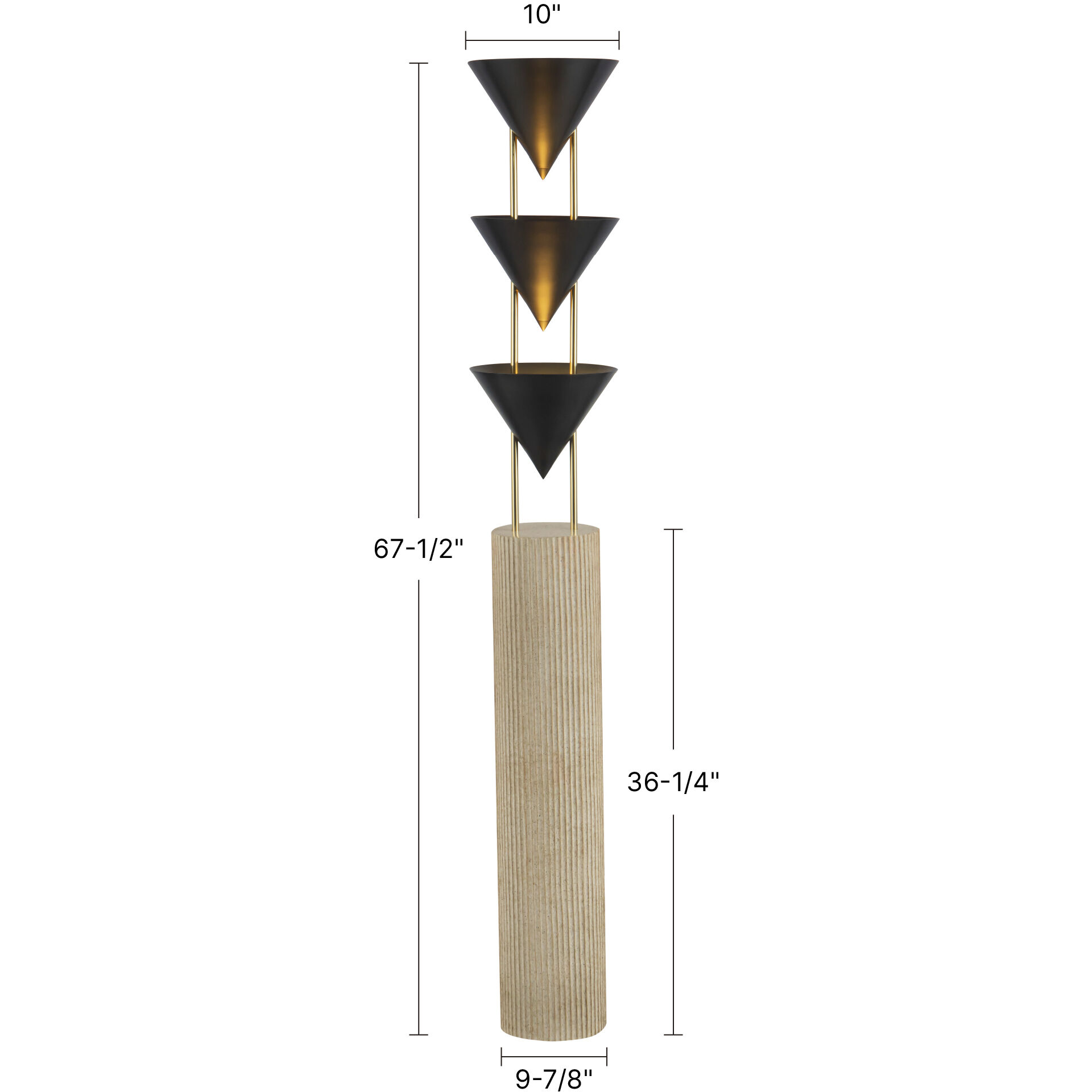 Versus 67.5 inch 180 watt Urban Bronze Floor Lamp Portable Light in Steel Shade