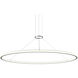 Luna LED 62 inch Bright Satin Aluminum Pendant Ceiling Light