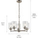 Winslow 5 Light 19.75 inch Brushed Nickel Chandelier 1 Tier Small Ceiling Light, Small