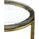 Acea 12 inch Gold and Clear Drinks Table