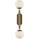 Barbican 2 Light 6.5 inch Antique Brass Bath Sconce Wall Light