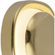 Pebble 8.25 inch Metallic Brass ADA Wall Sconce Wall Light