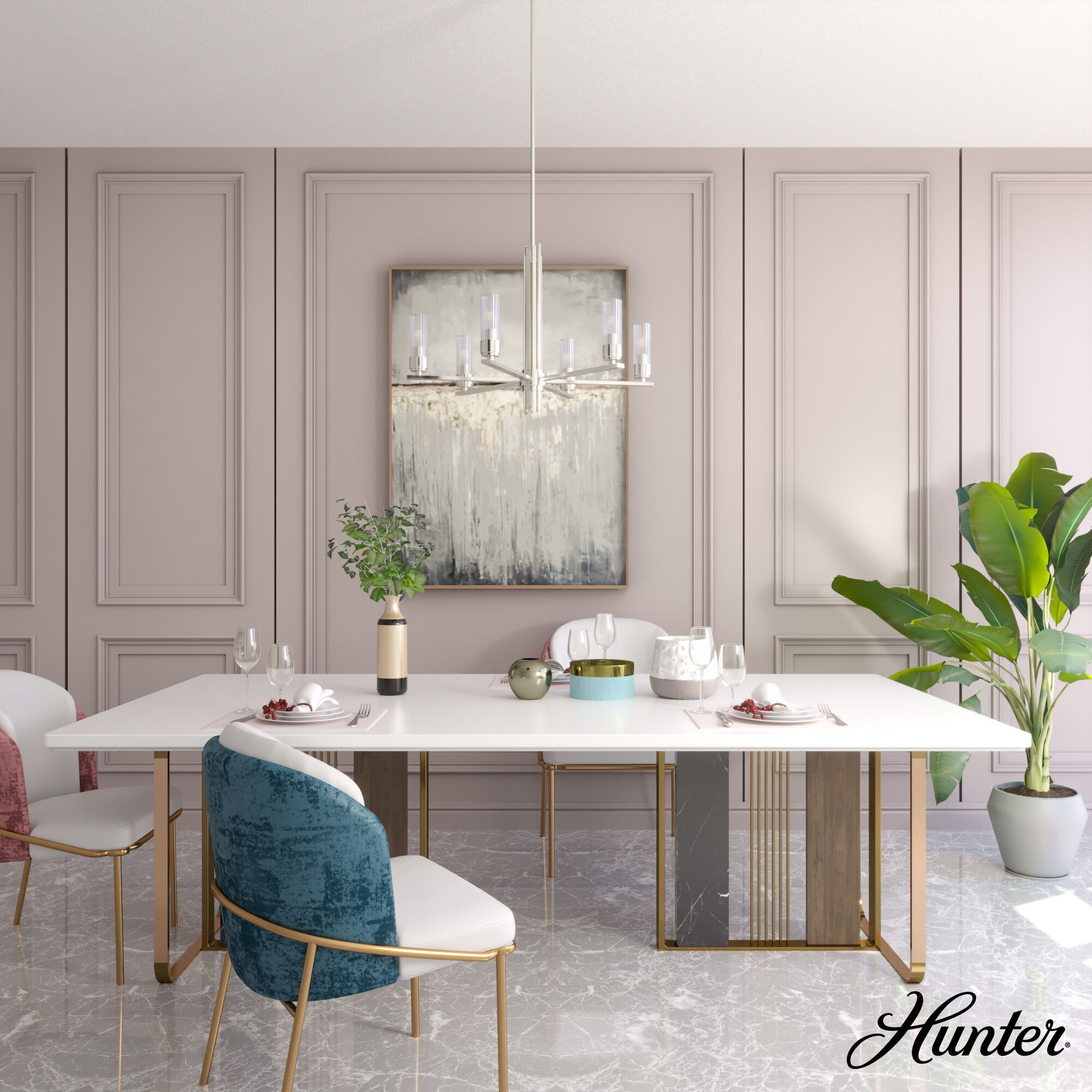 Gatz 6 Light 28 inch Brushed Nickel Chandelier Ceiling Light