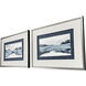 Blue View Blue and Beige and Metallic and White Framed Art, The Studio