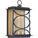 Hamilton 3 Light 20 inch Midnight/Patina Aged Brass Outdoor Wall Mount