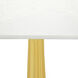 Small Emma 30 inch 150 watt Sunset Yellow Glazed Ceramic with Warm Brass Accent Lamp Portable Light