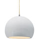 Radiance 1 Light 10 inch Gloss White and Brushed Nickel Pendant Ceiling Light