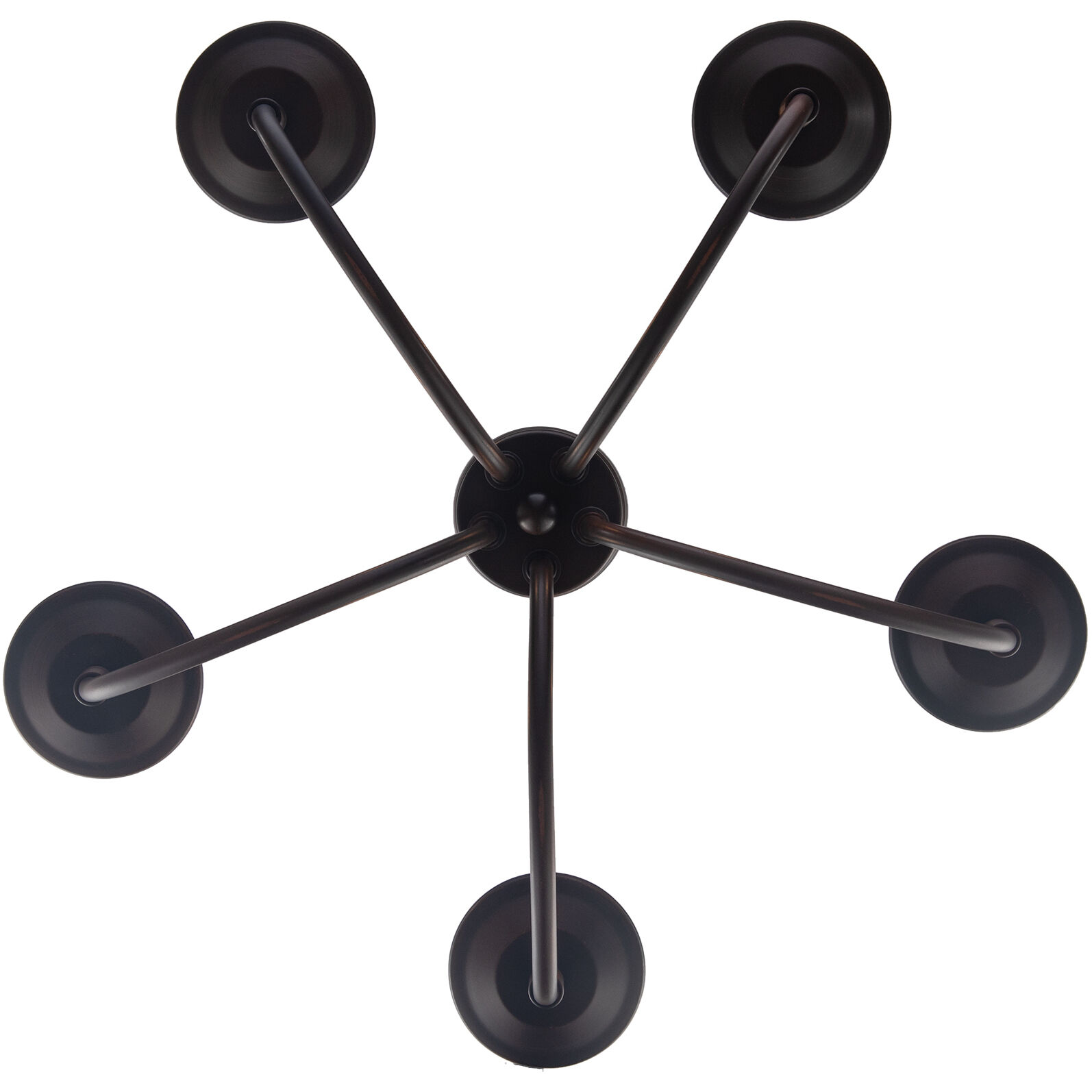 Candle 5 Light 19 inch Rubbed Oil Bronze Chandelier Ceiling Light