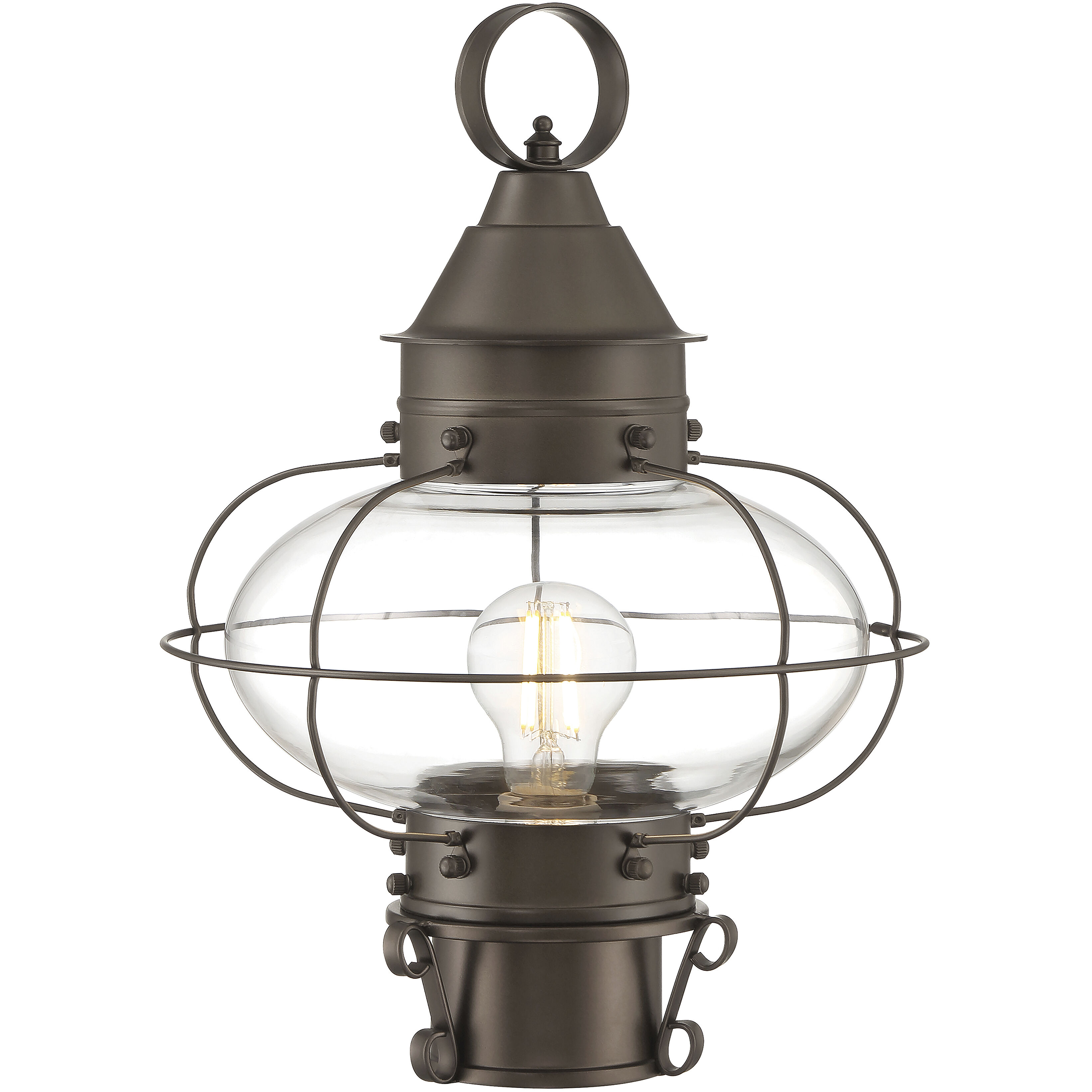 Cottage Onion 1 Light 14.63 inch Bronze Outdoor Post Light