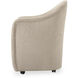 Drava Beige Rolling Dining Chair