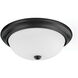 Elijah 3 Light 15 inch Matte Black Flush Mount Ceiling Light
