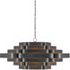 Bailey 6 Light 48 inch French Black/Contemporary Gold Leaf Chandelier Ceiling Light
