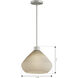 Elaris 1 Light 12.5 inch Brushed Nickel Pendant Ceiling Light