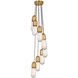 Thomas O'Brien Junio LED 9.5 inch Hand-Rubbed Antique Brass Pendant Ceiling Light in Frosted Glass