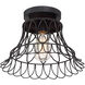 Rustic 1 Light 12 inch Oil Rubbed Bronze Flush Mount Ceiling Light