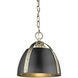 Aldrich Pendant Ceiling Light in Aged Brass, Matte Black, Small