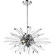 Burst 8 Light 33.25 inch Chrome Chandelier Ceiling Light in 45