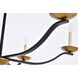 Trey 6 Light 36 inch Black and Brass Pendant Ceiling Light