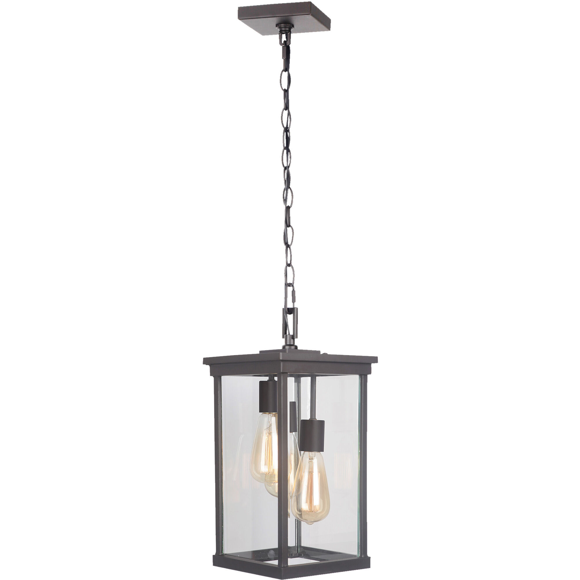 Riviera III 3 Light 8 inch Oiled Bronze Outdoor Outdoor Pendant, Large