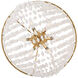 Myra 6 Light 24 inch Distressed Brass Semi-Flush Mount Ceiling Light