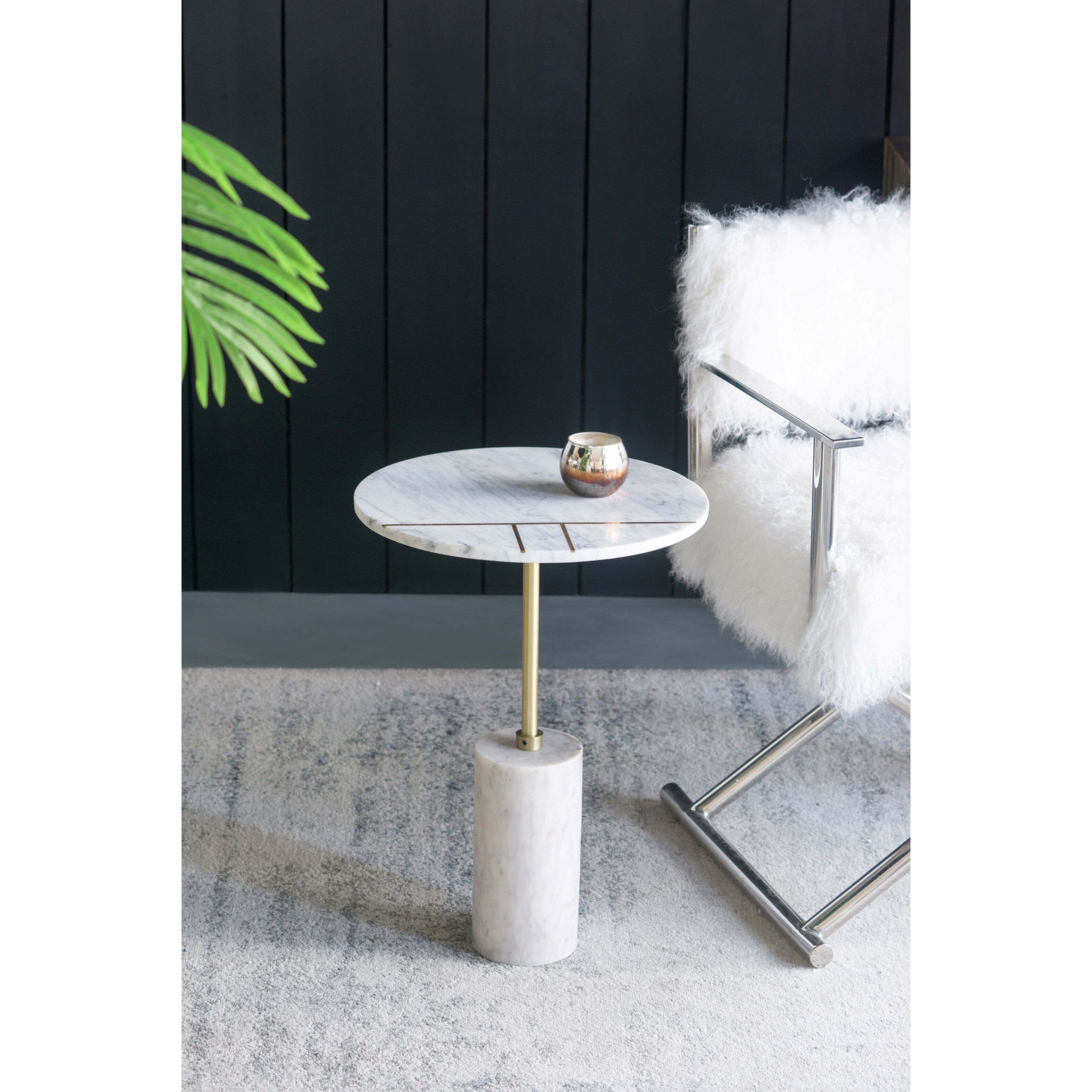 Anita 16.1 inch Brass Spray Occasional Table