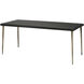 Farmhouse 72 X 30 inch Dark Wood & Antique Silver Legs Dining Table in Dark Wood and Antique Silver Legs