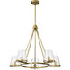 Valentine 30 inch Vintage Brass Chandelier Ceiling Light