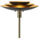 Rancho Mirage 72 inch 60.00 watt Matte Black and Weathered Brass Torchiere Portable Light