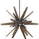 Sean Lavin Thorne 6 Light 26 inch Dark Weathered Zinc / Weathered Oak Chandelier Ceiling Light