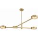 Orson 4 Light 54 inch Modern Gold Linear Chandelier Ceiling Light