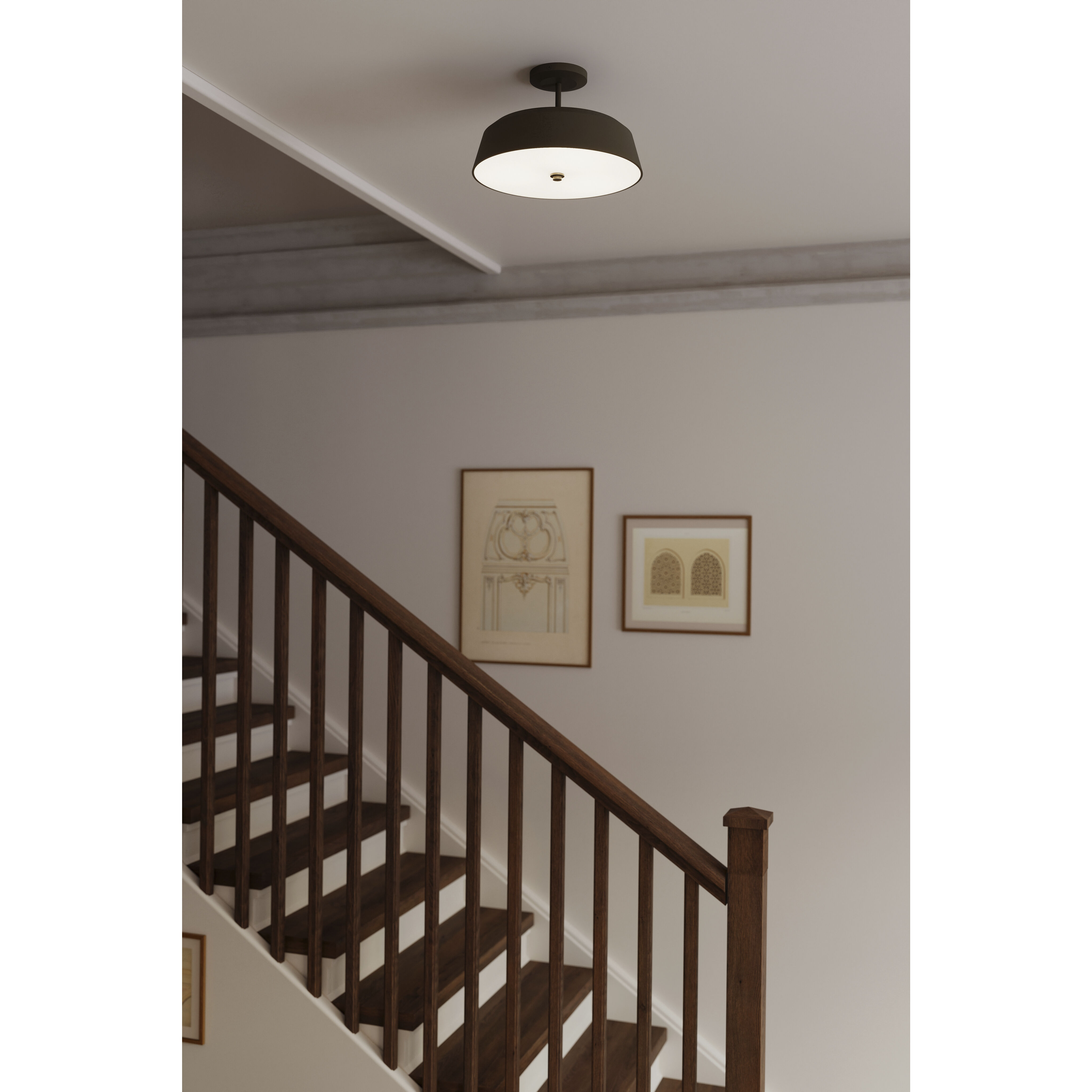 Trellwyn 3 Light 15 inch Plated Dark Bronze Semi-Flush Mount Ceiling Light