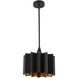 Alora Mood Plisse Pendant Ceiling Light in Matte Black