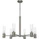 River Mill 6 Light 30 inch Brushed Nickel Chandelier Ceiling Light