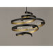 Twister 5 Light 25 inch Black/Gold Multi-Light Pendant Ceiling Light