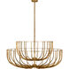 Sean Lavin Sanchi 3 Light 42 inch Polished Antique Brass Chandelier Ceiling Light