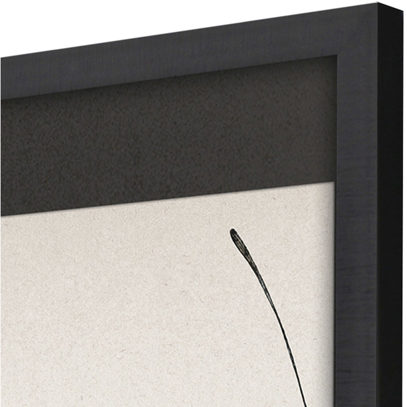 Grand Butterfly Black and Beige and White Framed Art