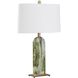 Moorea 28.25 inch 150.00 watt Green Marble and Antique Brass Table Lamp Portable Light