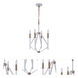 The Reserve LED 17.5 inch Matte White / Satin Brass Chandelier Ceiling Light in Matte White/Satin Brass